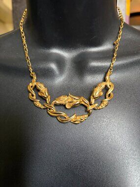 Monet Gold Floral Necklace